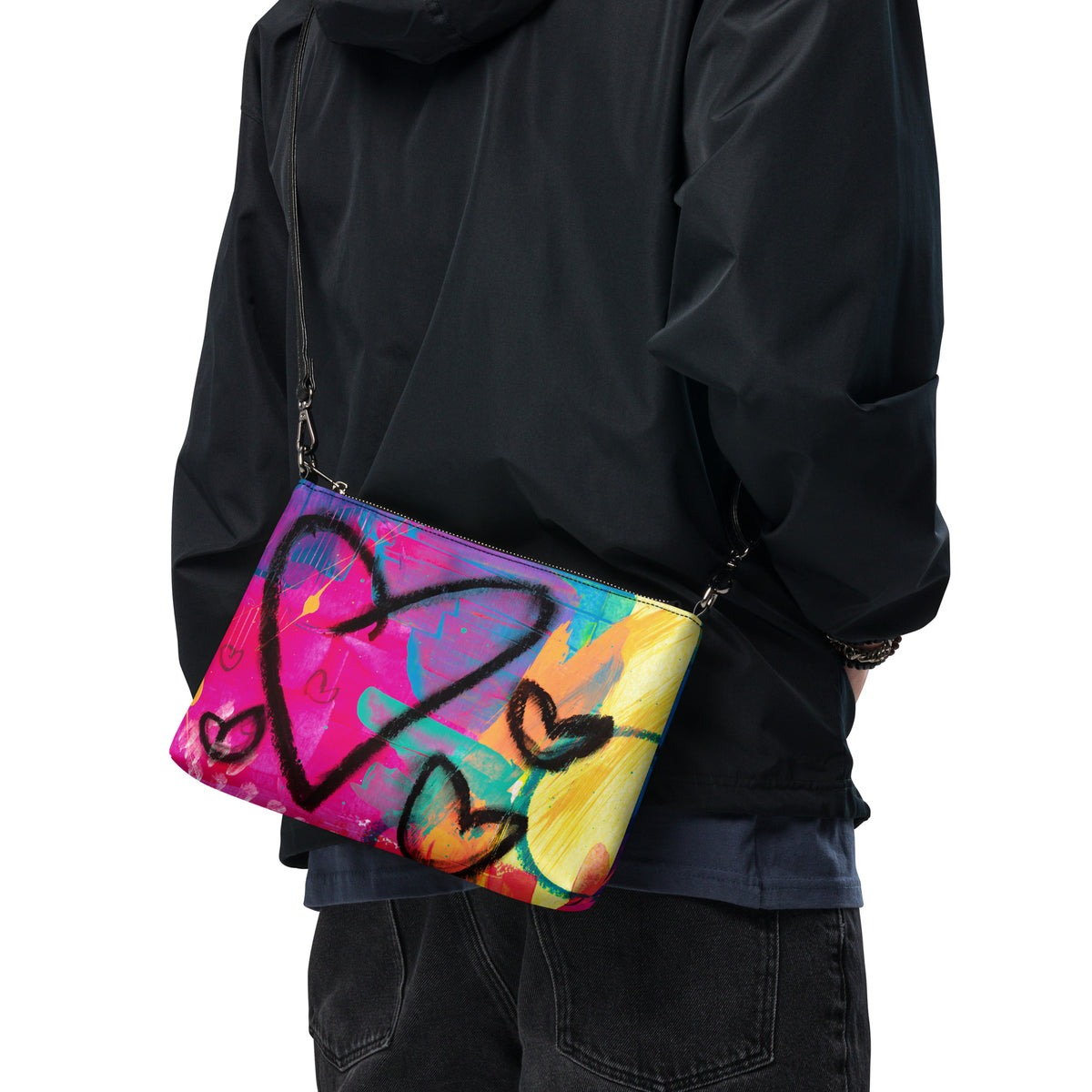 Neon Hearts Crossbody bag