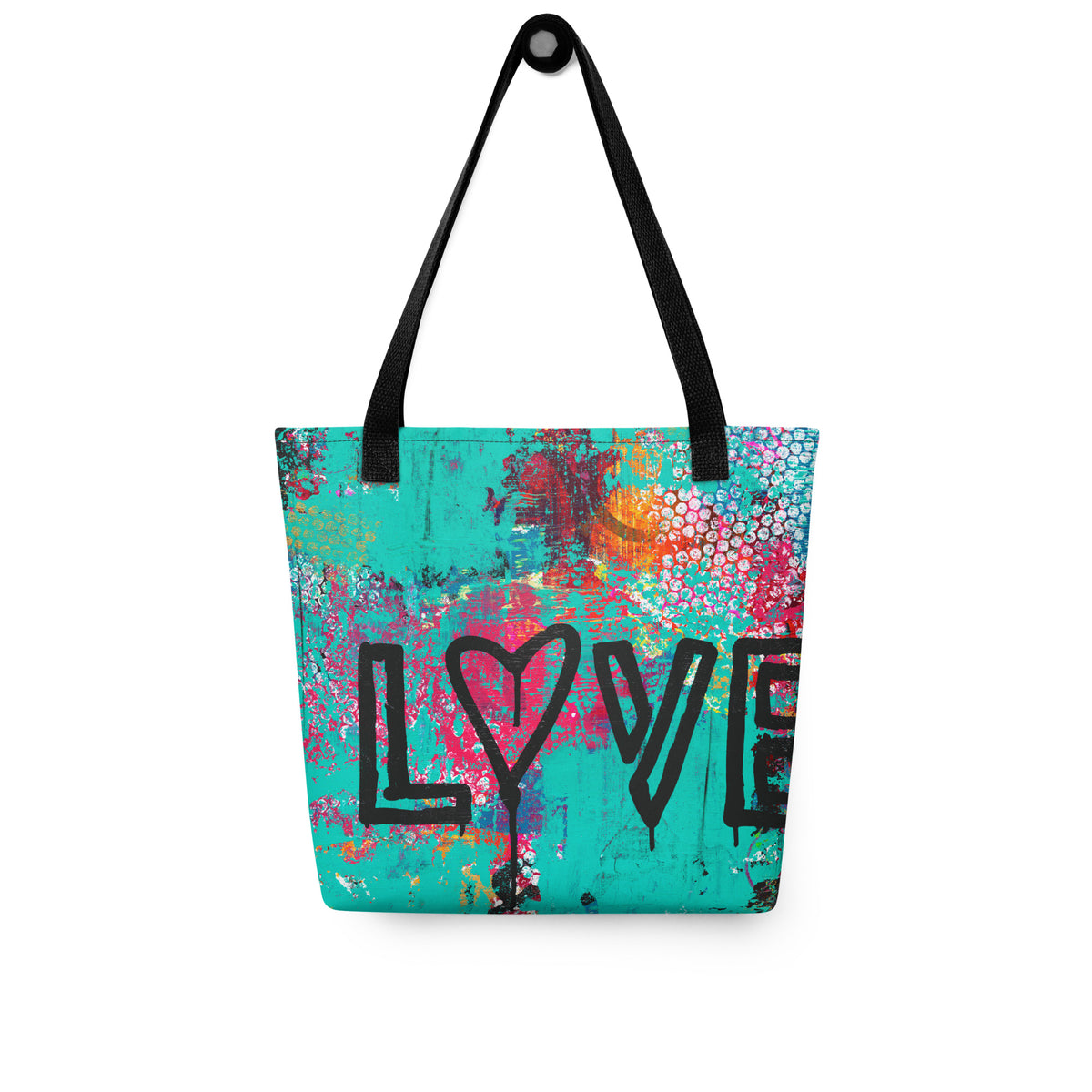 Turquoise Love Tote bag