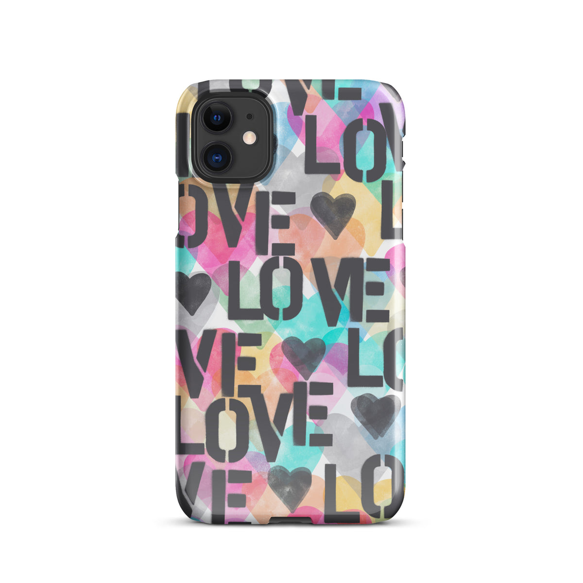 Grey Stencil Love Snap case for iPhone®