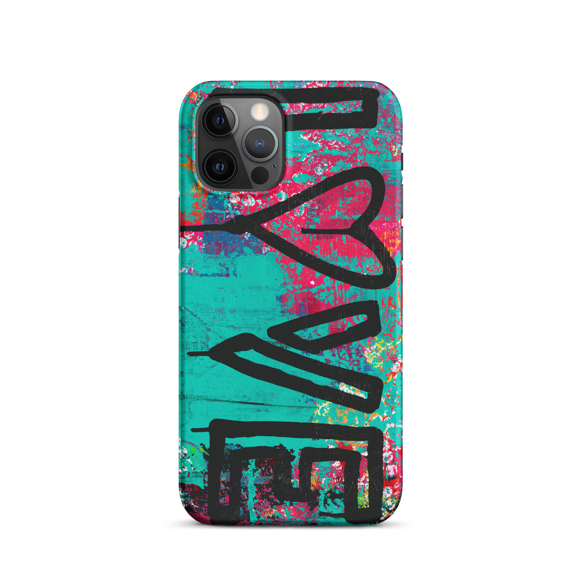 Turquoise LOVE Snap case for iPhone®