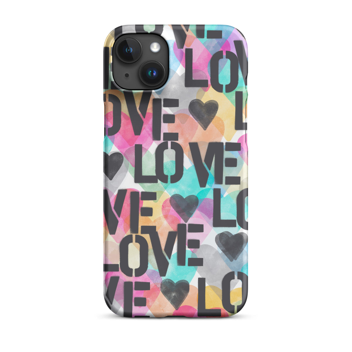 Grey Stencil Love Snap case for iPhone®