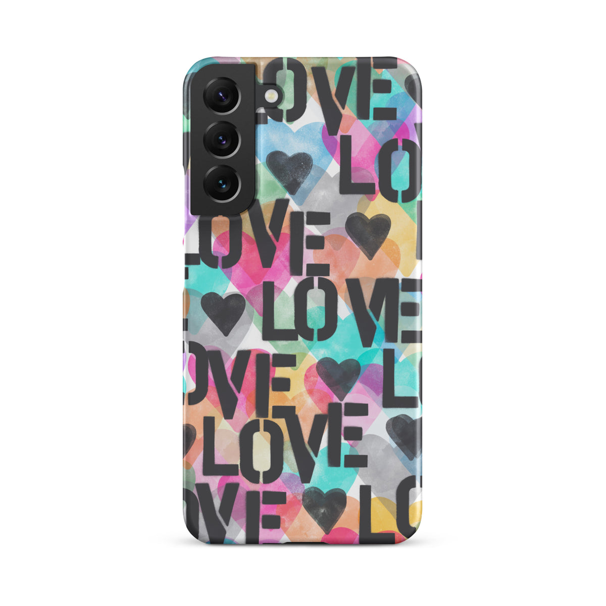 Grey Stencil Love Snap case for Samsung®
