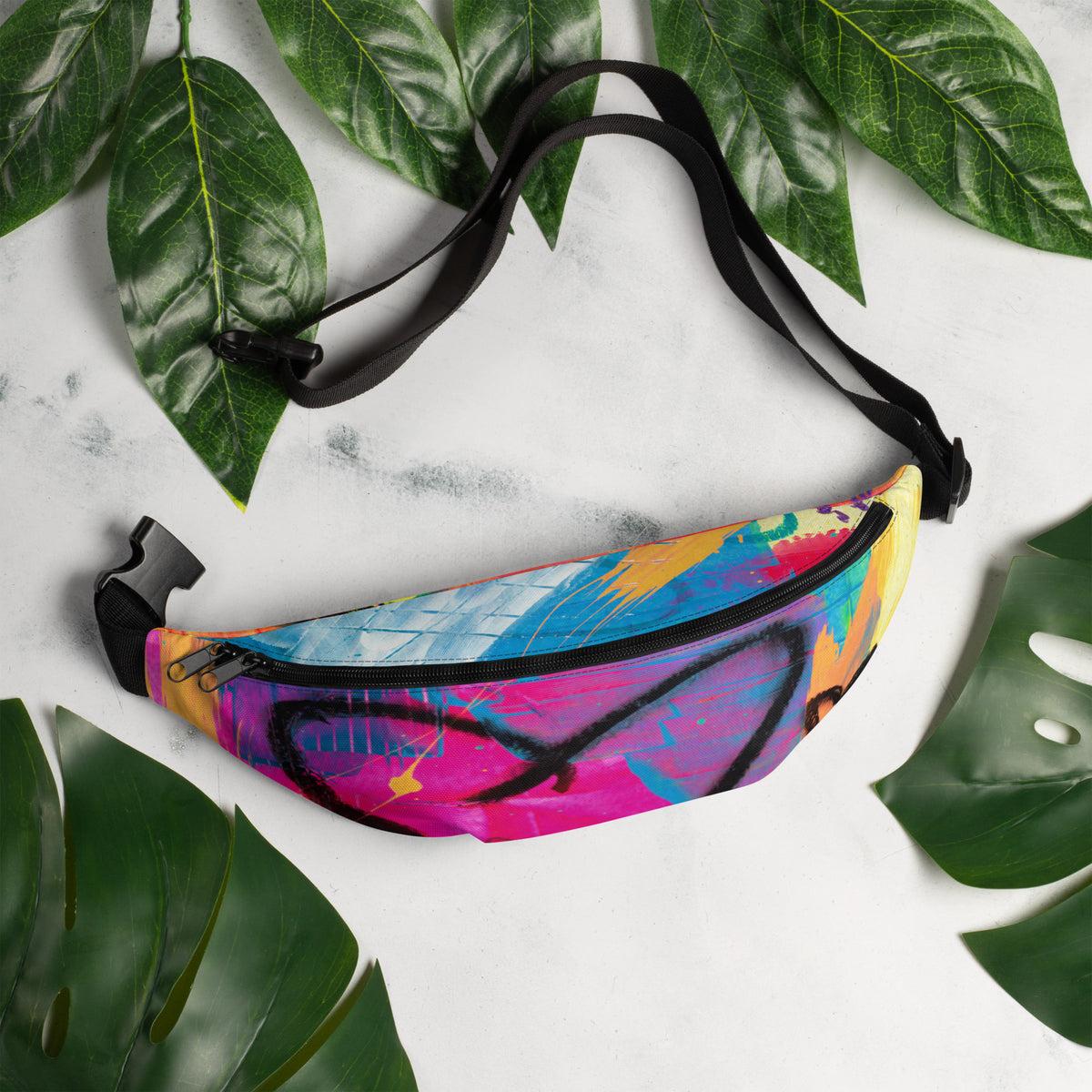 Neon Hearts Fanny Pack