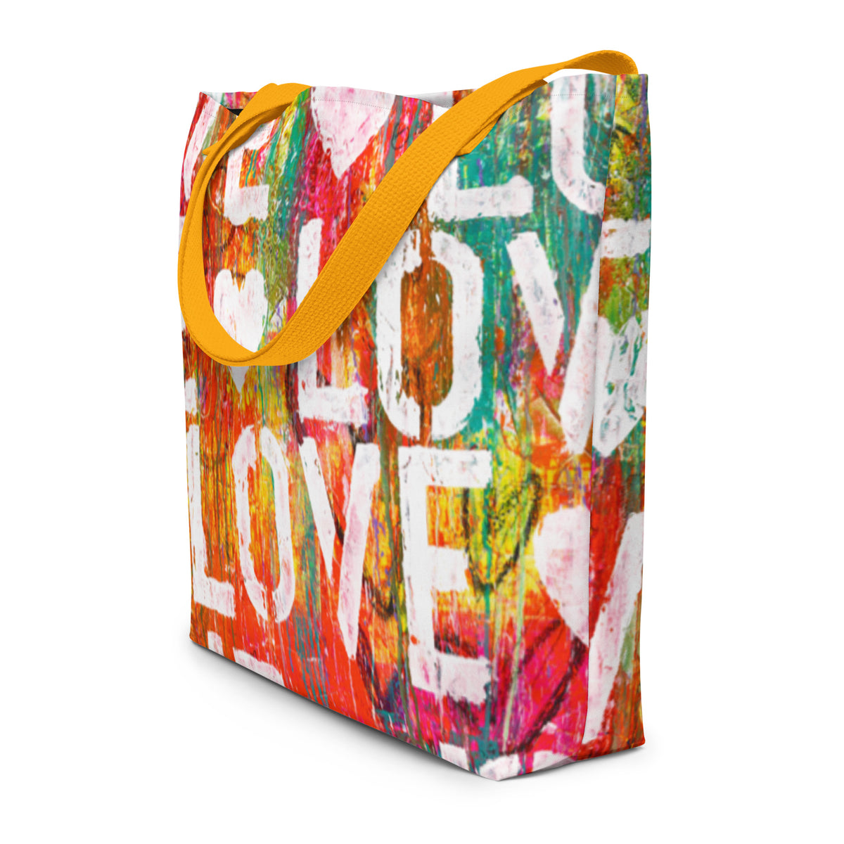 LOTS OF LOVE All-Over Print Large Tote Bag
