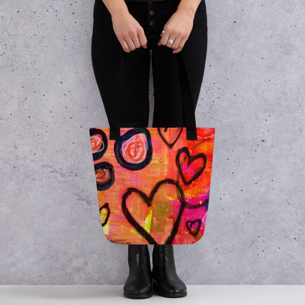 Red Hearts Tote bag