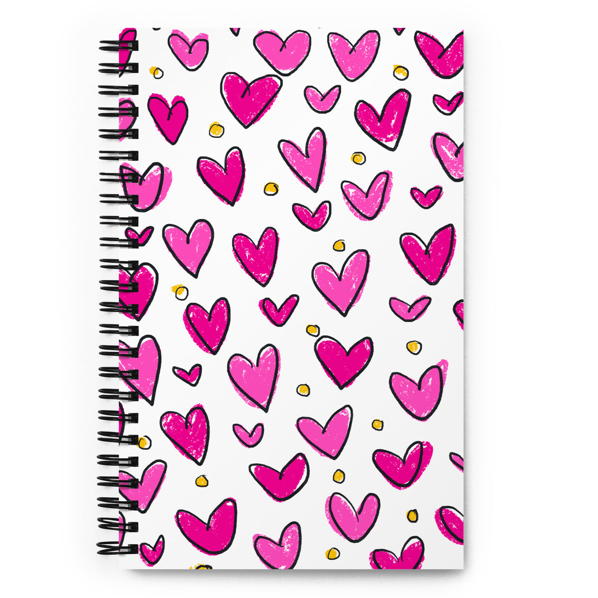 PINK SKETCHY HEART Spiral notebook